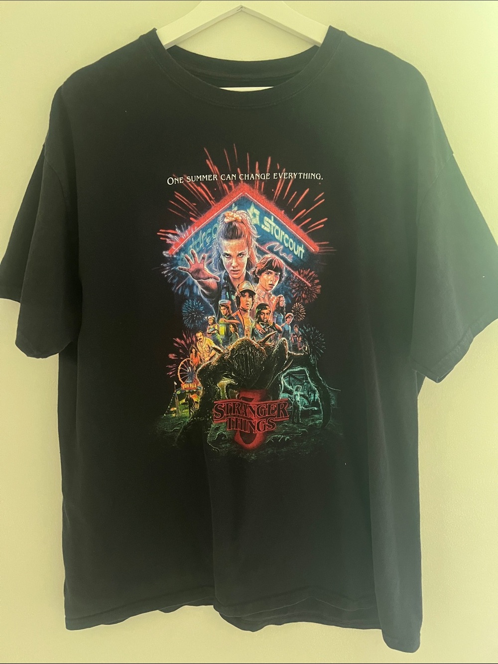 Stranger Things Short-Sleeve Graphic Tee - Black